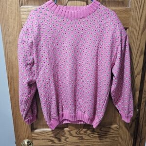 Vintage 90's Pink Patterned Women's Sweater
